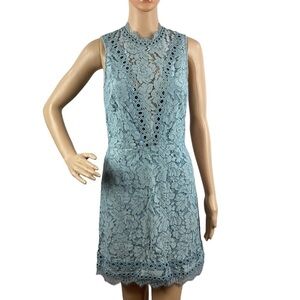 Saylor x Free People Cherie Lace Mini Dress Size S Light Blue